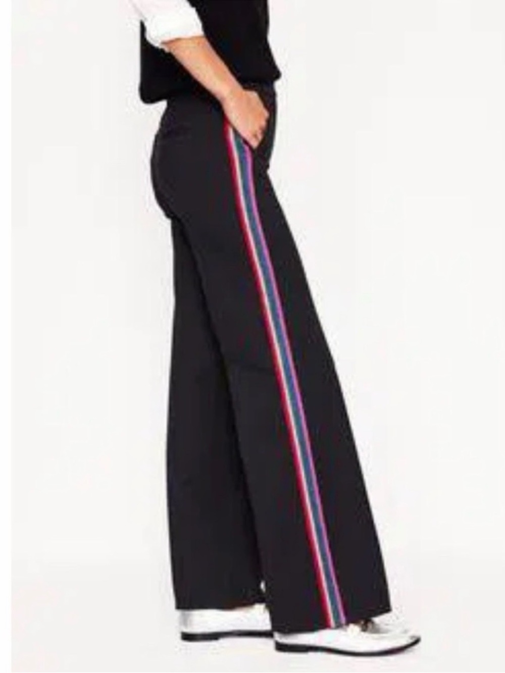 BodenBlack Westbourne Ponte Glitter Stripe
Wide Leg New Sz 6P